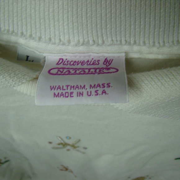 Natalie Golf Tee Shirt Large Golf Club Christmas red white green Short Sleeve - Picture 5 of 9